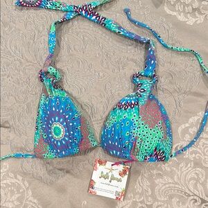 Colorful Halter Bikini Top